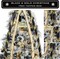 Christmas Tree Topper Bow, 53x13 Inches Large Christmas Bow with Glitter Streamer, Decorative Ribbon Bows for Xmas Tree Wreath Door Festival Home Decor(Black & Gold)